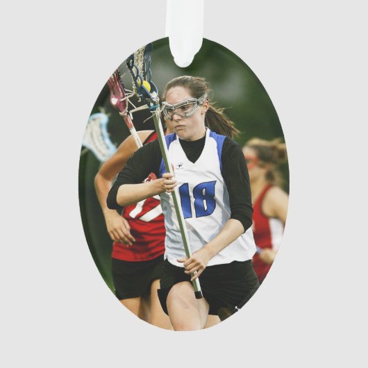 Lacrosse Girls Photo Tie Dye Ornament (achterkant)