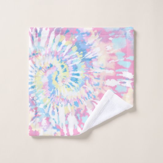 Lacrosse Girls Pink Tie Dye Persoonlijke naam op Bad Handdoek (Wasdoekje)