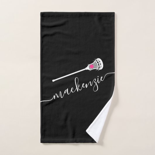Lacrosse Girly Persoonlijke naam Sport Handdoek (Handdoek)