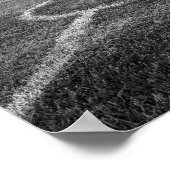 Lacrosse Goal Field Black and White Poster (Hoek)
