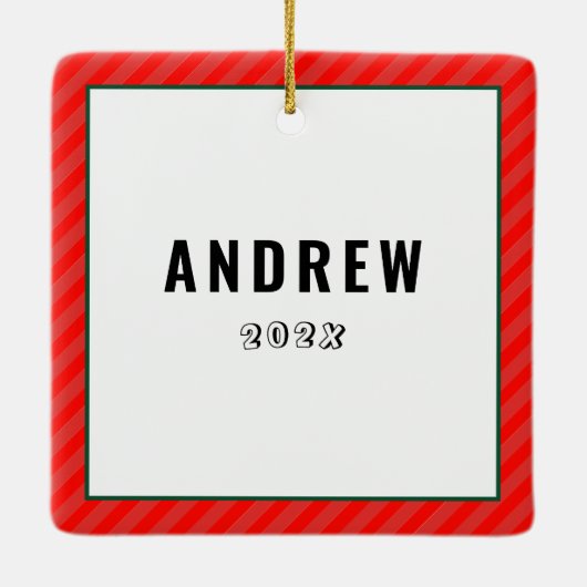 Lacrosse Goalie 2022 Holiday Gift Ceramic Ornament (Achterkant)