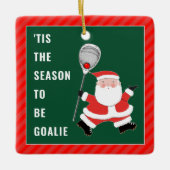Lacrosse Goalie 2022 Holiday Gift Ceramic Ornament (Voorkant)