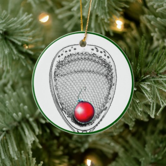 Lacrosse Goalie Christmas Collectible Keramisch Ornament (Boom)