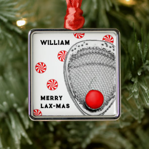 Lacrosse Goalie Christmas Metalen Ornament
