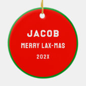 Lacrosse Goalie Collectible 2025 Keramisch Ornament (Achterkant)