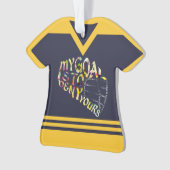 Lacrosse Goalie Custom Name & Number Ornament (voorkant)