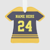 Lacrosse Goalie Custom Name & Number Ornament (achterkant)