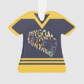 Lacrosse Goalie Custom Name & Number Ornament (voorkant)