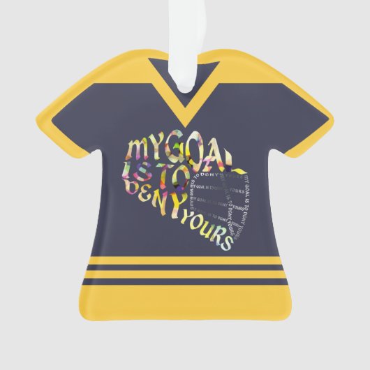 Lacrosse Goalie Custom Name & Number Ornament (voorkant)