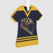 Lacrosse Goalie Custom Name & Number Ornament (voorkant)