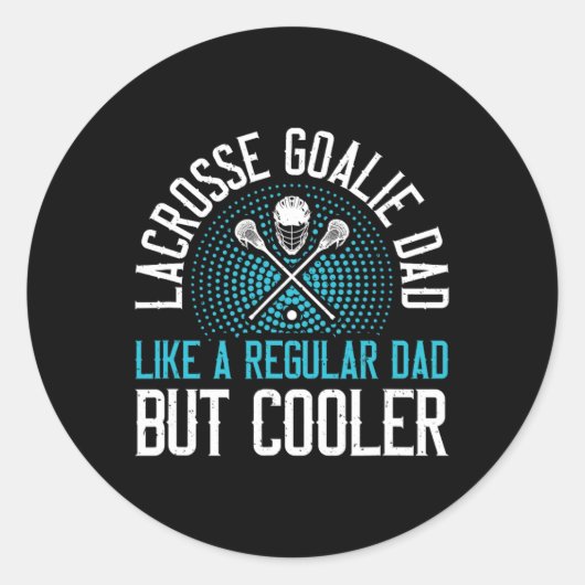 Lacrosse Goalie Dad Ronde Sticker (Voorkant)