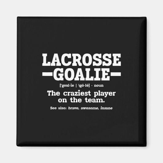 Lacrosse Goalie-definitie Magneet (Voorkant)