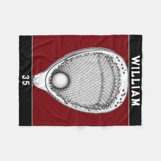 Lacrosse Goalie Fleece Deken (Voorkant (Horizontaal))