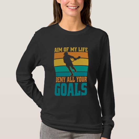 Lacrosse Goalie Goaltender T-shirt (Voorkant)
