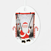 Lacrosse Goalie Holiday Gift Metalen Ornament (Voorkant links)