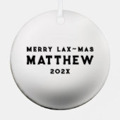 Lacrosse Goalie Holiday Gift Metalen Ornament (Achterkant)