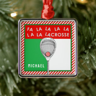 Lacrosse Goalie Holiday Gift Metalen Ornament