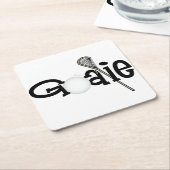 Lacrosse Goalie Kartonnen Onderzetters (Schuin)