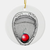 Lacrosse Goalie Keepomwille Keramisch Ornament (Voorkant)