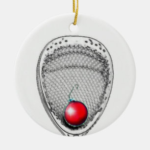 Lacrosse Goalie Keepomwille Keramisch Ornament