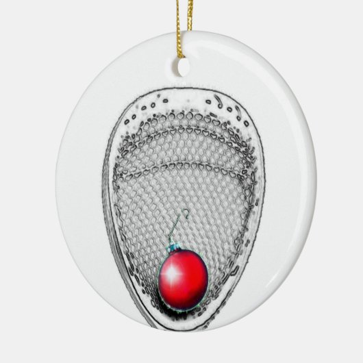 Lacrosse Goalie Keepomwille Keramisch Ornament (Links)