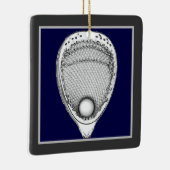 Lacrosse Goalie Keepomwille Keramisch Ornament (Rechts)
