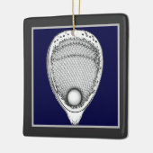 Lacrosse Goalie Keepomwille Keramisch Ornament (Links)