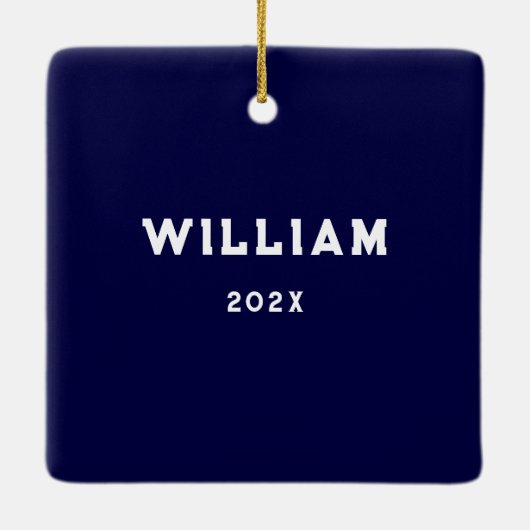 Lacrosse Goalie Keepomwille Keramisch Ornament (Achterkant)