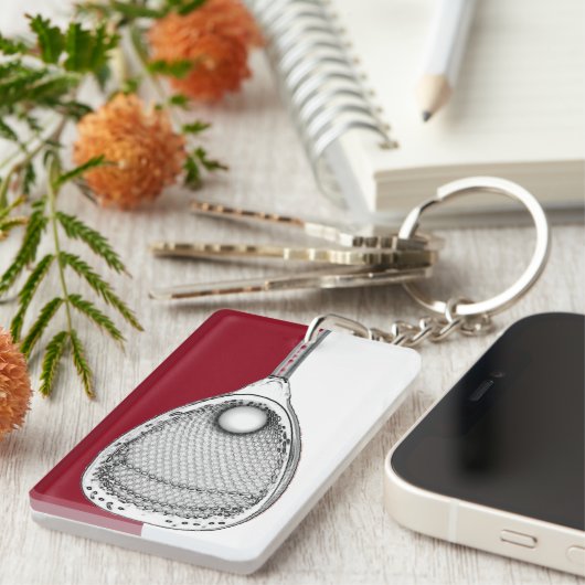 Lacrosse Goalie Keepomwille Sleutelhanger (Voorkant Rechts)