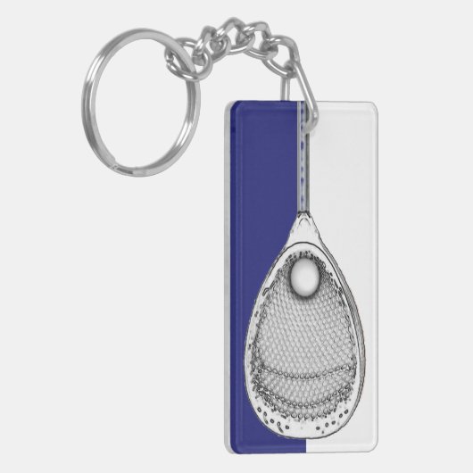 Lacrosse Goalie Keepomwille Sleutelhanger (Voorkant Links)