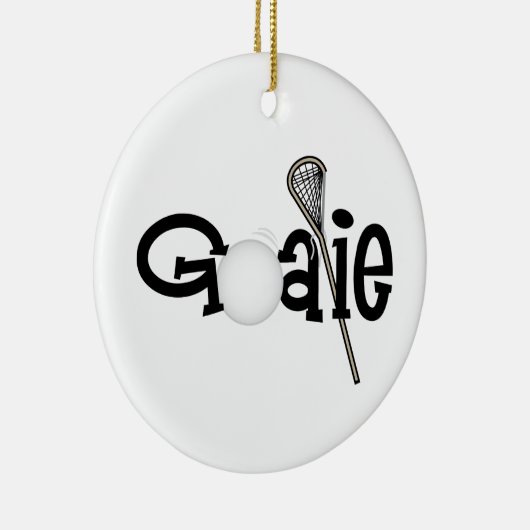 Lacrosse Goalie Keramisch Ornament (Rechts)