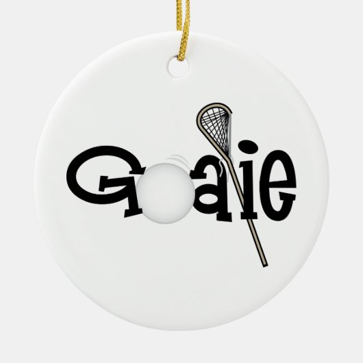 Lacrosse Goalie Keramisch Ornament (Voorkant)