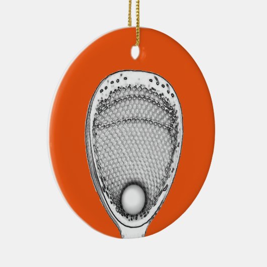 Lacrosse Goalie Keramisch Ornament (Rechts)