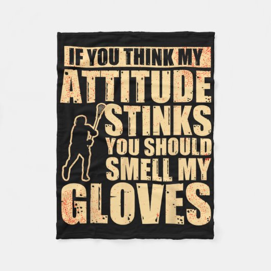 Lacrosse Goalie Lacrosse Handschoenen Stick Lax Go Fleece Deken (Voorkant)