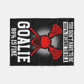 Lacrosse Goalie Lacrosse Handschoenen Stick Lax Go Fleece Deken (Voorkant (Horizontaal))