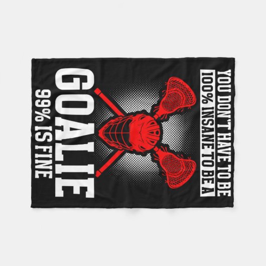 Lacrosse Goalie Lacrosse Handschoenen Stick Lax Go Fleece Deken (Voorkant (Horizontaal))