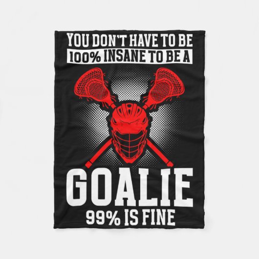 Lacrosse Goalie Lacrosse Handschoenen Stick Lax Go Fleece Deken (Voorkant)