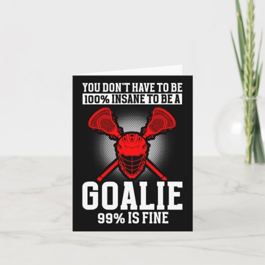 Lacrosse Goalie Lacrosse Handschoenen Stick Lax Go Kaart (Voorkant)