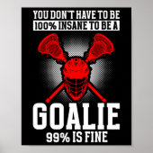 Lacrosse Goalie Lacrosse Handschoenen Stick Lax Go Poster (Voorkant)