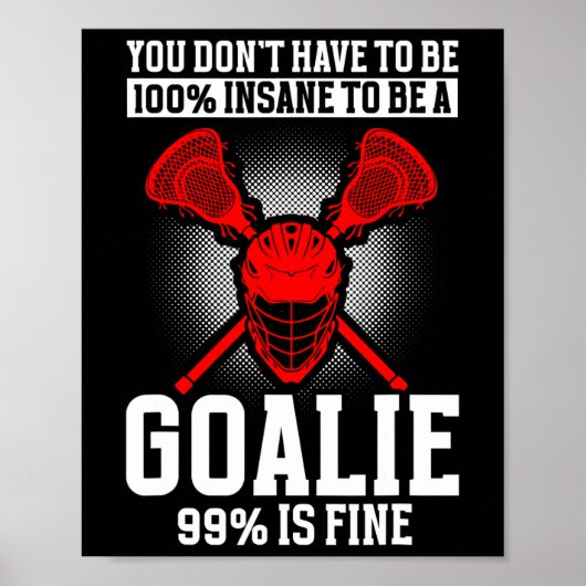 Lacrosse Goalie Lacrosse Handschoenen Stick Lax Go Poster (Voorkant)