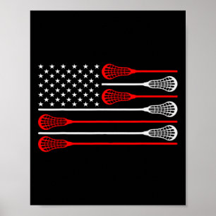 Lacrosse Goalie Lacrosse Handschoenen Stick Lax Go Poster