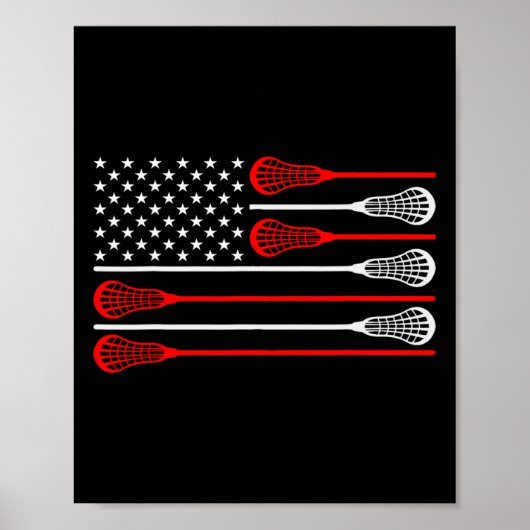 Lacrosse Goalie Lacrosse Handschoenen Stick Lax Go Poster (Voorkant)