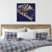 Lacrosse Goalie Mask Typografie Canvas Afdruk (Insitu (Slaapkamer))