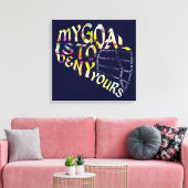 Lacrosse Goalie Mask Typografie Canvas Afdruk (Insitu (Woonkamer))