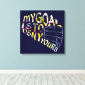 Lacrosse Goalie Mask Typografie Canvas Afdruk (Insitu (Houten vloer))