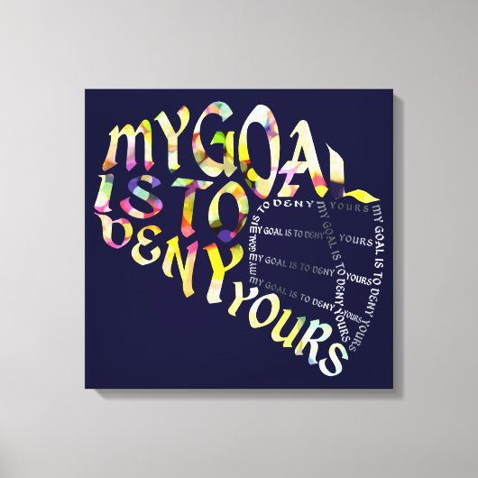 Lacrosse Goalie Mask Typografie Canvas Afdruk (Voorkant)