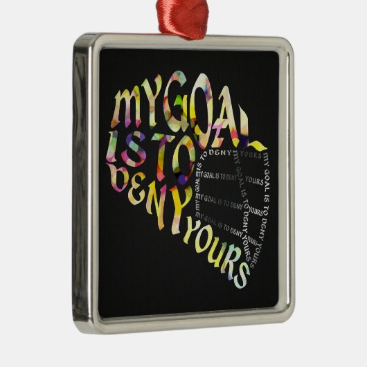 Lacrosse Goalie Mask Typografie Metalen Ornament (Rechts)