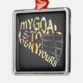 Lacrosse Goalie Mask Typografie Metalen Ornament (Links)