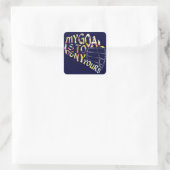 Lacrosse Goalie Mask Typografie Vierkante Sticker (Tas)