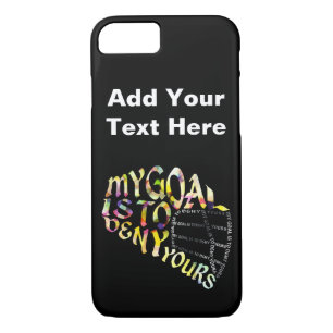 Lacrosse Goalie Mask Typography Phone Hoesje